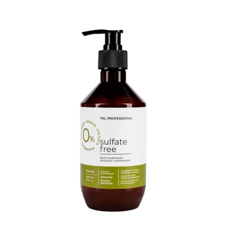 TNL Professional Бальзам бессульфатный с кератином с дозатором / Sulfate Free 400 мл - 1