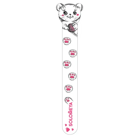 SOLOMEYA Пилка для натуральных и искусственных ногтей 180/220 Игривый котенок / Playfil Kitten Nail File - 1