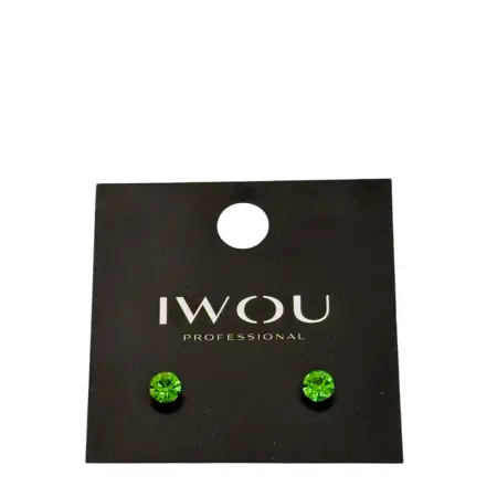 IWOU PROFESSIONAL Серьги гвоздики IWOU молодая трава 7мм - 1