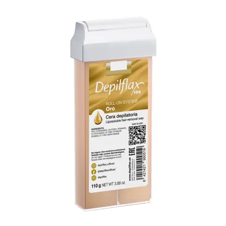 DEPILFLAX 100 Воск для депиляции в картридже, золотой 110 гр - 1