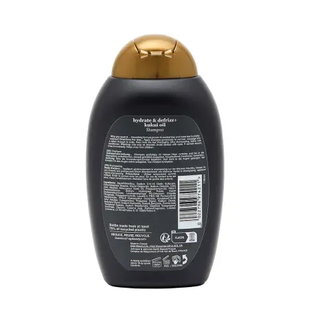 OGX Шампунь для увлажнения и гладкости волос с маслом ореха кукуи / Hydrate+Defrizz Kukui Oil Shampoo 385 мл - 2