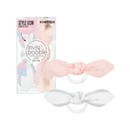 INVISIBOBBLE Резинка для волос с бантиком / BOWTIQUE DUO Nordic Breeze Summer Lemming Go 2 шт - 1