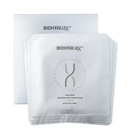 BIOHYALUX Маска с лифтинг-эффектом для восстановления с коллагеном / Biohyalux Collagen Soothing And Firming Mask 5*25 гр - 2