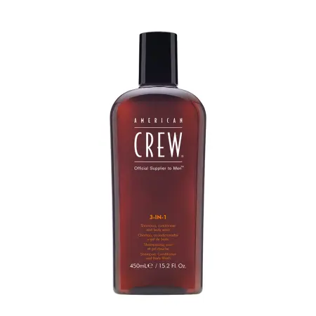 AMERICAN CREW Средство для волос 3в1, для мужчин, шампунь, кондиционер и гель / Shampoo, Conditioner and Body Wash 3-in-1 450 мл - 1