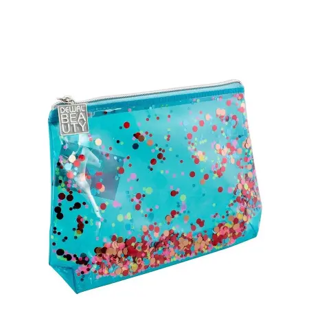 DEWAL BEAUTY Косметичка Модница, бирюзовая 20 х 5 х 16 см - 2