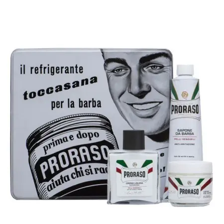 PRORASO Набор для бритья (крем 100 мл, крем 150 мл, бальзам 100 мл) TOCCASANA - 4