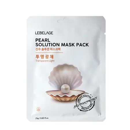 LEBELAGE Маска тканевая для лица Жемчуг / Lebelage Pearl Solution Mask Pack 25 гр - 1