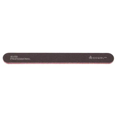DEWAL PROFESSIONAL Пилка для ногтей прямая черная 80/80 18 см - 1