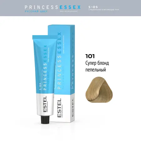 ESTEL PROFESSIONAL S-OS/101 краска для волос, пепельный / ESSEX Princess 60 мл - 2