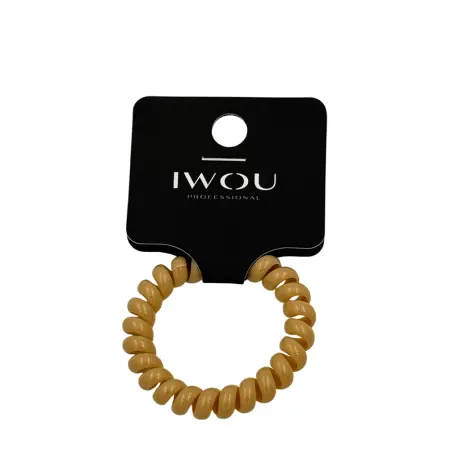 IWOU PROFESSIONAL Резинка пружинка Глянец бежевая 1шт - 1