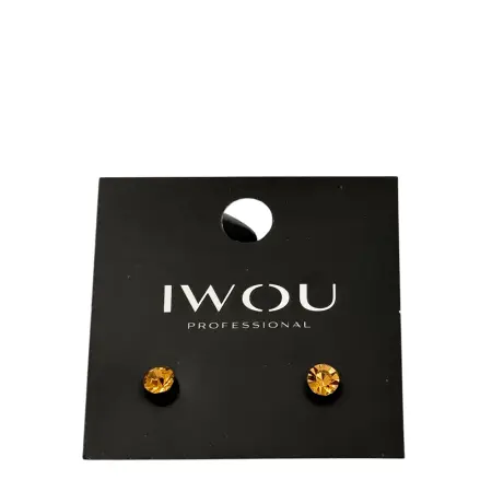 IWOU PROFESSIONAL Серьги гвоздики IWOU светлая бронза 7мм - 1