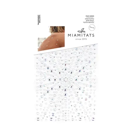 MIAMITATS Кристаллы на клейком слое / CRYSTAL Transparent brilliants 1 шт - 1