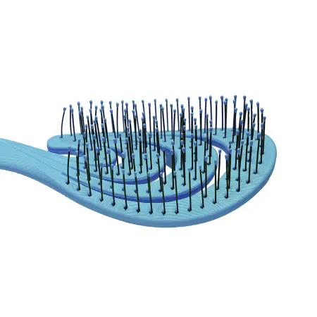 SOLOMEYA Расческа гибкая для волос Голубая волна / Flex bio hair brush Blue Wave - 3