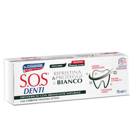 PASTA DEL CAPITANO Паста зубная отбеливающая / S.O.S. DENTI Teeth Whiteness 75 мл - 2