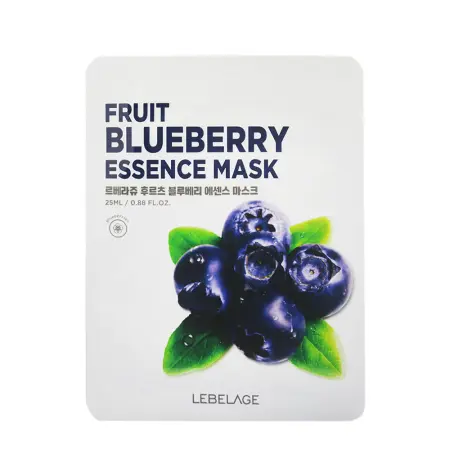 LEBELAGE Маска тканевая для лица с экстрактом черники / Lebelage Fruit Blueberry Essence Mask 25 мл - 1