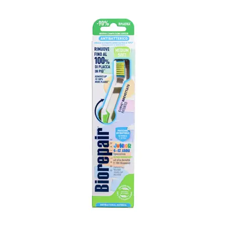 BIOREPAIR Щетка зубная детская 6-12 лет изогнутая, зеленая / Biorepair CURVE Junior - 2