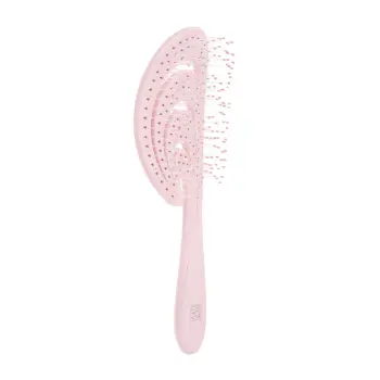 Щетка продувная, с нейлоновым штифтом, форма волна, розовая / Dewal Beauty Ocean wave Pink