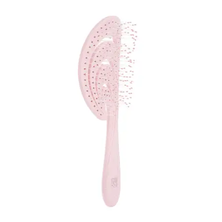 DEWAL BEAUTY Щетка продувная, с нейлоновым штифтом, форма волна, розовая / Dewal Beauty Ocean wave Pink - 1