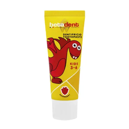 BETADENT Паста зубная детская 3-6, малина / BETADENT KIDS 75 мл - 1