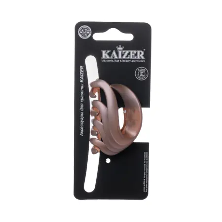 KAIZER Заколка-краб пластиковая, цвет ассорти, покрытие СОФТ-ТАЧ, 60 мм - 3