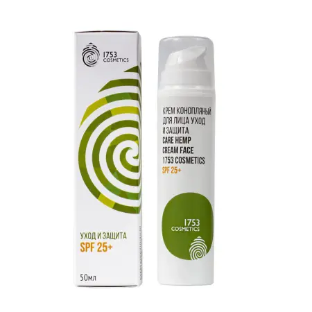 1753 COSMETICS Крем для лица уход и защита SPF25 / Care Hemp Cream Face 1753 cosmetics 50 мл - 2