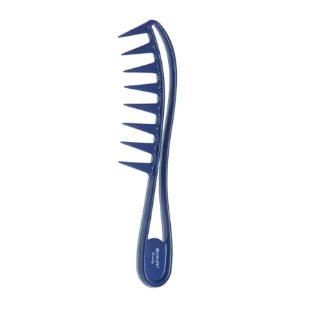 DEWAL BEAUTY Гребень с ручкой, синий 20 см - 3
