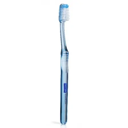 DENTAID Щётка зубная в твердой упаковке Vitis Medium + Зубная паста Vitis Whitening 15 мл - 3