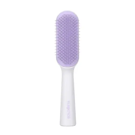 SOLOMEYA Расческа для чувствительной кожи головы в футляре, лиловая / Hair Brush for sensitive scalp Lilac - 1