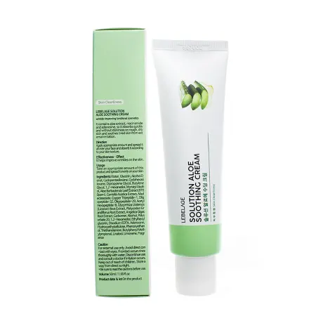 LEBELAGE Крем увлажняющий для лица с экстрактом Алоэ / Lebelage Solution Aloe Soothing Cream, 50 мл - 3