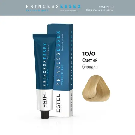 ESTEL PROFESSIONAL 10/0 краска для волос, светлый блондин (платиновый блондин) / ESSEX Princess 60 мл - 2