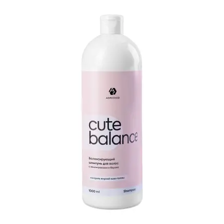 ADRICOCO Шампунь балансирующий для волос с лемонграссом и бораго / ADRICOCO CUTE BALANCE 1000 мл - 1