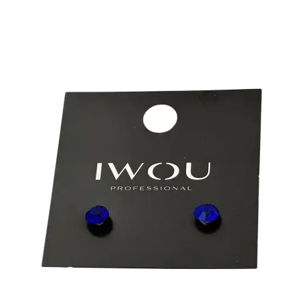 IWOU PROFESSIONAL Серьги гвоздики IWOU индиго 7мм - 2