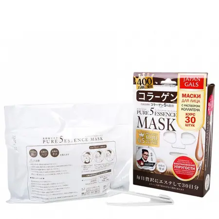 JAPAN GALS Маска для лица с коллагеном / Pure5 Essence 30 шт - 2
