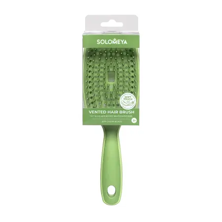 SOLOMEYA Расческа вентилируемая для волос, зеленая / Vented Hair Brush Green - 4
