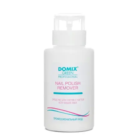 DOMIX Средство с ацетоном для снятия всех видов лака с ногтей, с помпой / Nail Polish Remover With 255 мл - 2