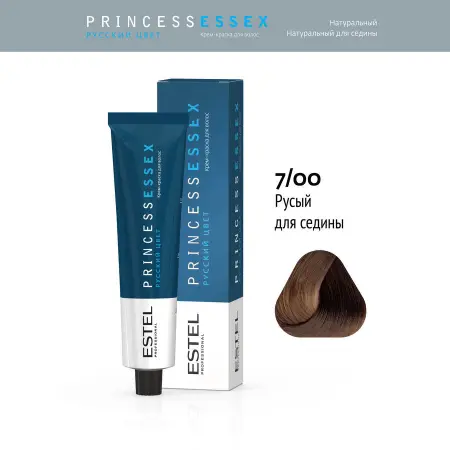 ESTEL PROFESSIONAL 7/00 краска для волос, средне-русый (для седины) / ESSEX Princess 60 мл - 2