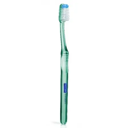 DENTAID Щётка зубная в твердой упаковке Vitis Medium + Зубная паста Vitis Whitening 15 мл - 4
