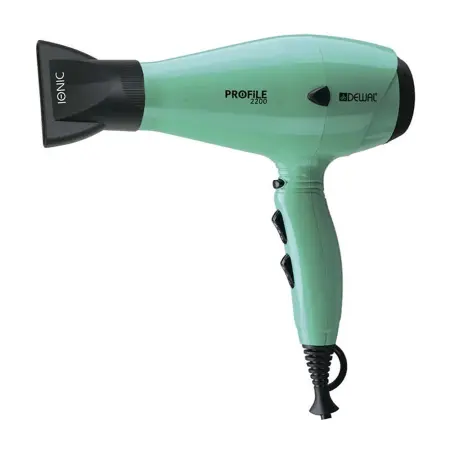 DEWAL PROFESSIONAL Фен Profile 2200 аквамарин, ионизация, 2 насадки, 2200 Вт - 1