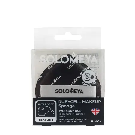 SOLOMEYA Спонж для макияжа каплевидный, черный / Solomeya Rubycell Makeup Sponge, Black, 1 шт - 1