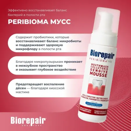 BIOREPAIR Мусс для полости рта / Biorepair Peribioma 200 мл - 3