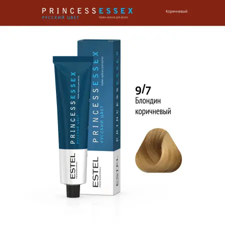 ESTEL PROFESSIONAL 9/7 краска для волос, блондин коричневый / ESSEX Princess 60 мл - 2