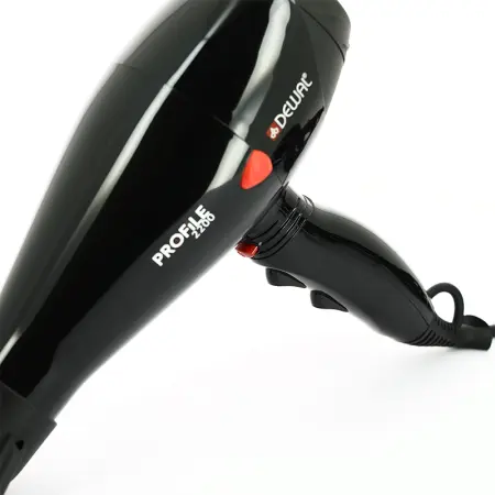 DEWAL PROFESSIONAL Фен Profile 2200 черный, ионизация, 2 насадки, 2200 Вт - 2