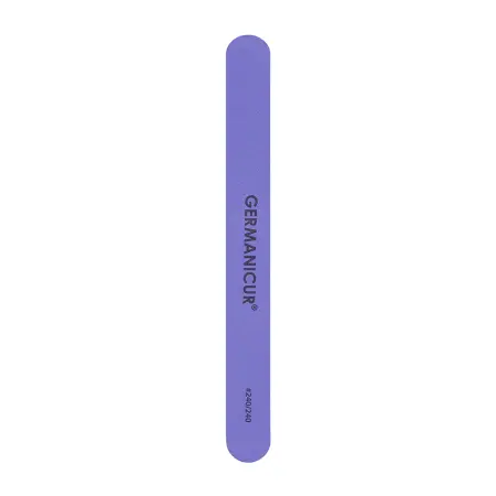 GERMANICUR Пилка прямая для маникюра 240/240, фиолетовая / GERMANICUR - 1