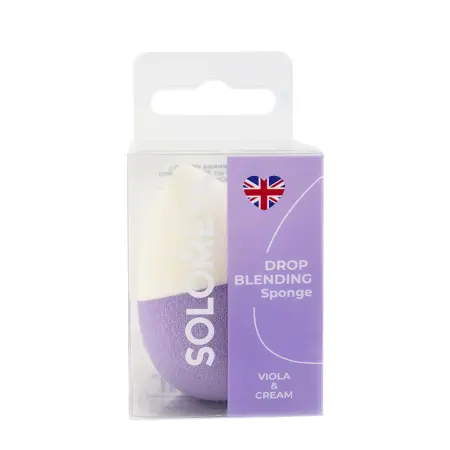 SOLOMEYA Спонж для макияжа капля, Viola&Cream / Solomeya Drop blending sponge Viola&Cream 1 шт - 1