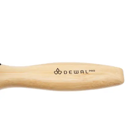 DEWAL PROFESSIONAL Щетка массажная Bamboo деревянная овальная, пластиковый штифт + натуральная щетина, 11 рядов - 5