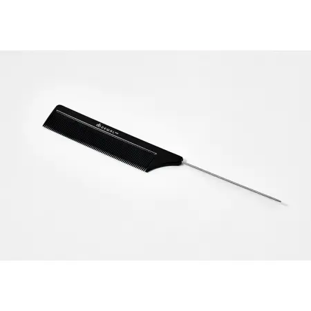 DEWAL PROFESSIONAL Расческа рабочая с металлическим хвостиком Эконом (черная) 20,5 см - 2