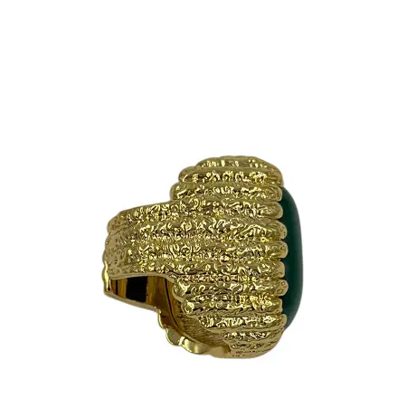 IWOU PROFESSIONAL Кольцо Барон/ малахит в золоте - 2