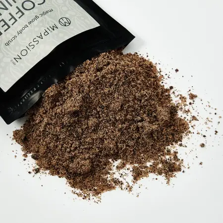 MIPASSIONcorp Скраб мерцающий, кофе, ваниль, миндаль / Coffee shine magical glow MiPASSiON 250 гр - 3