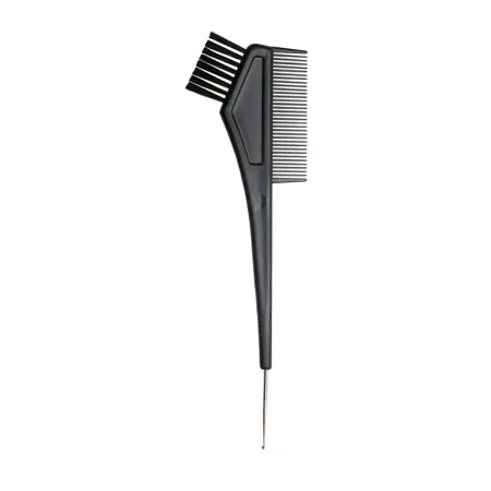 DEWAL PROFESSIONAL Кисть для окрашивания с расческой и крючком, узкая черная, с черной прямой щетиной 30 мм - 1