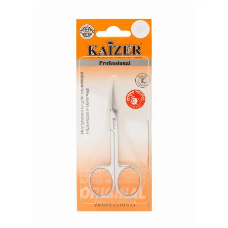 KAIZER Ножницы маникюрные для кутикулы, закругленные, матовые, ручная алмазная заточка - 3